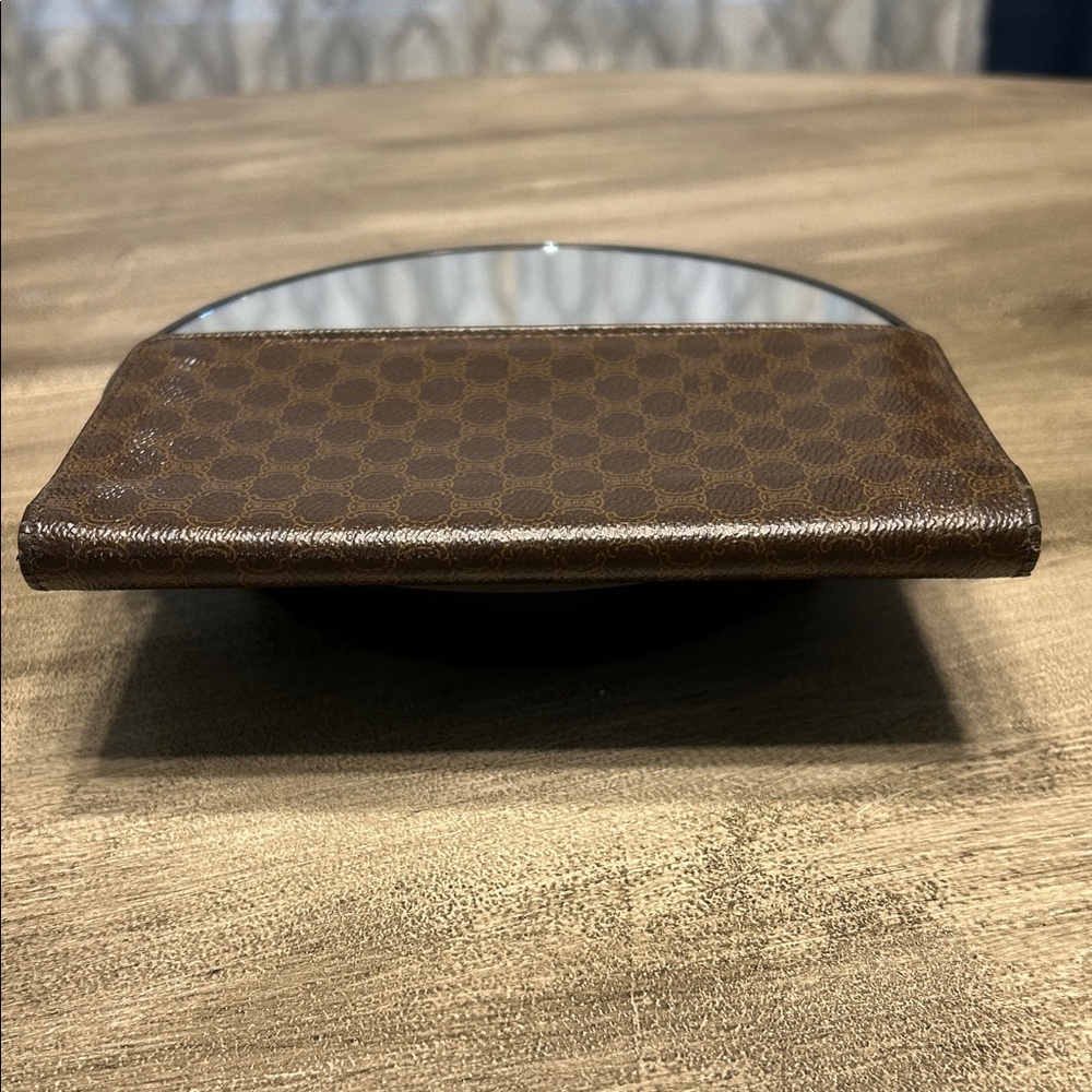 103. Celine Brown Macadam Leather Wallet, COA - Picture 7 of 15